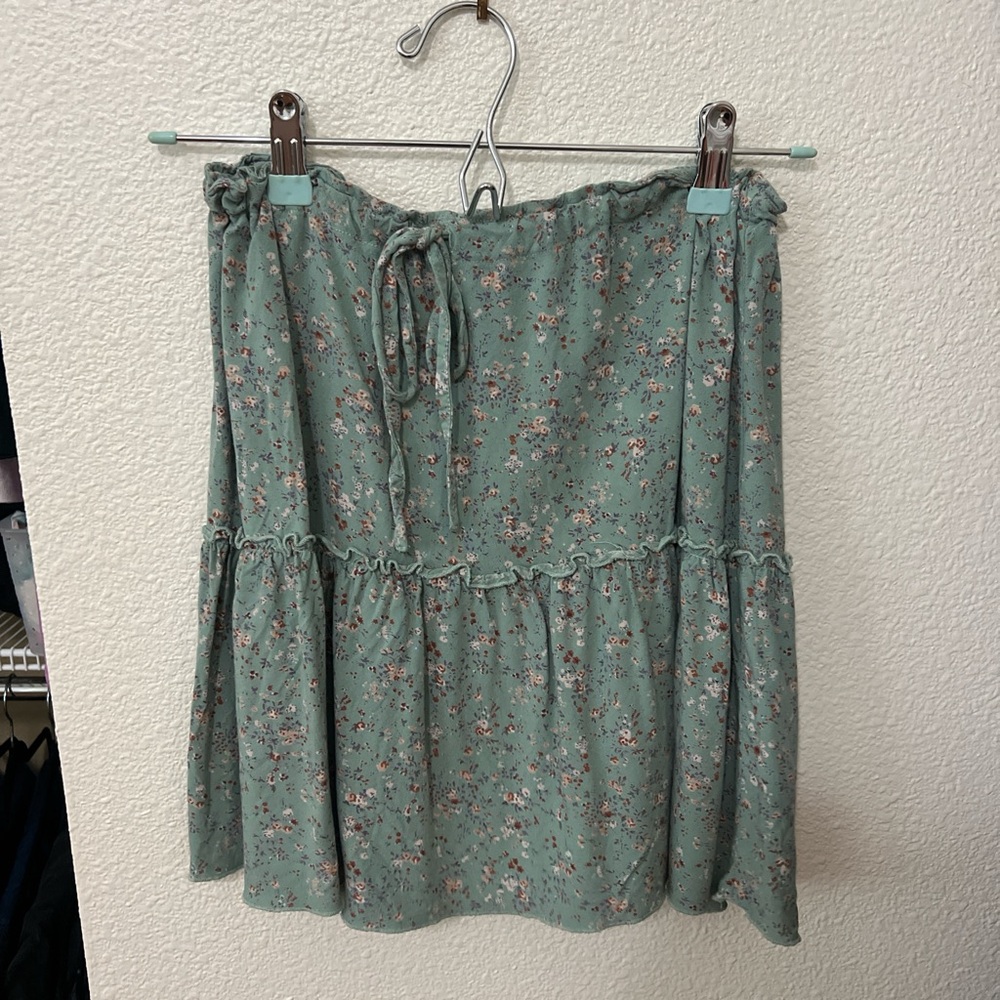 floral mini skirt